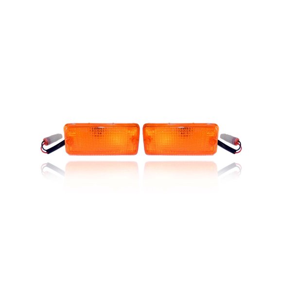 Turn Signal Light - Compatible/Replacement for '86-89 Hyundai Excel Precis - Pair, Left Driver + Right Passenger Set - 9230121551