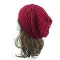 thumbnail image 5 of AWZXDE Women's Solid Color Knit, Winter Slouchy Cap for Casual Warmth Red,One Size, 5 of 7