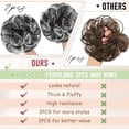 thumbnail image 3 of 2 PCS Messy Bun Hair Piece Wavy Curly Hair Bun Scrunchies Extensions Synthetic Chignon Thick Updo Hairpieces for Women Girls, 3 of 8