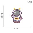 thumbnail image 2 of Un juego de 14 nuevas pegatinas de tela autoadhesivas con diseño de astronauta y planetas para bordar en la computadora, 2 of 3