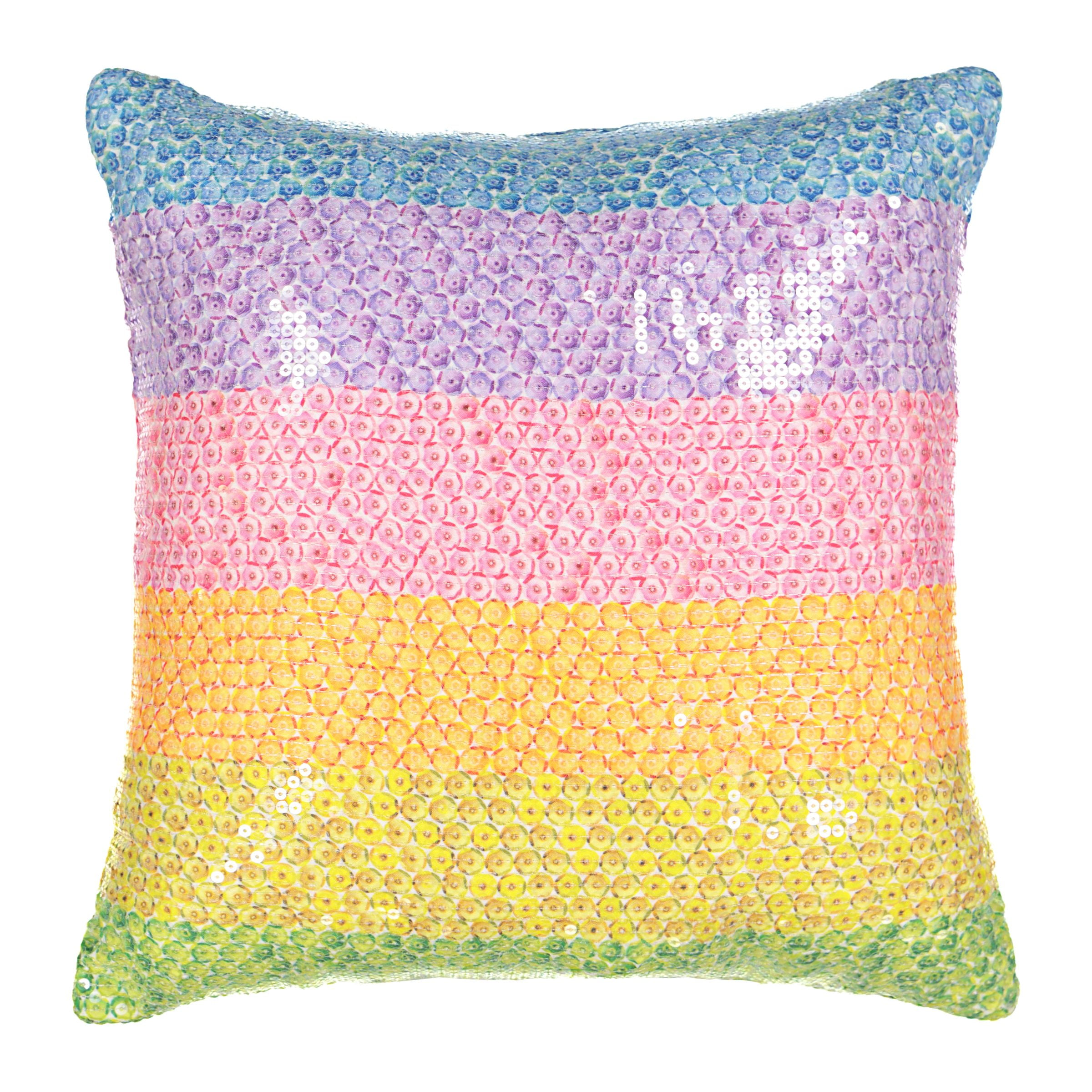 Waverly Spree Over The Rainbow Sequin Decorative Pillow - Walmart.com - Walmart.com