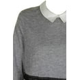 thumbnail image 3 of maison Jules Womens Layered Pullover Blouse, Grey, XX-Small, 3 of 3
