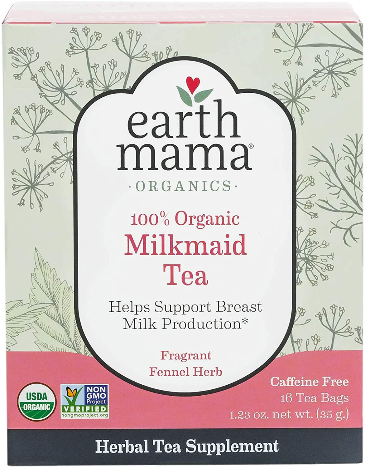 Buy Organic Milkmaid Tea by Earth Mama Supports Healthy Breastmilk Production and Lactation