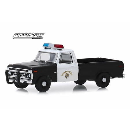 1975 Ford F-100 Pickup Truck, California Highway Patrol - Greenlight 30085/48 - 1/64 scale Diecast Model Toy Car