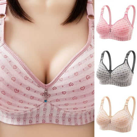 

Valcatch 4 Pack Seamless Comfort Wirefree Bra Deep V-Neck Push Up Padded Everyday Bras for Women