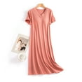 thumbnail image 2 of Fjofpr Night Shirts for Women Women's Short Sleeves with Chest Pad Loose and Comfortable Short Sleeve Dress Nightgown, 2 of 7
