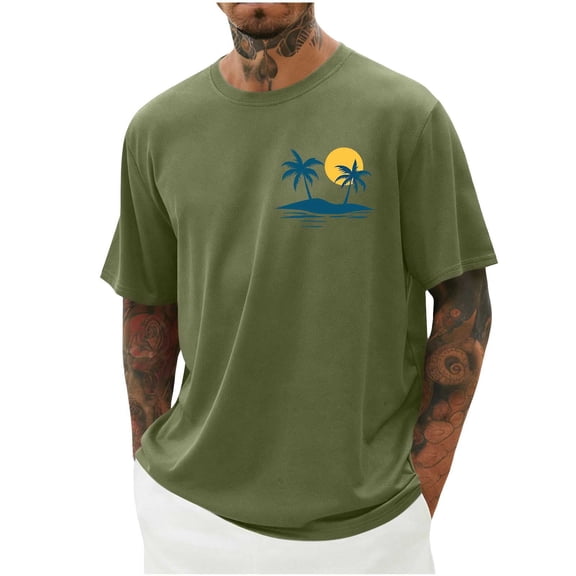 HONHUZH Mens Summer Tops 2026 Crew Neck Graphic T Shirts Cotton Shirts Short Sleeve Casual T Shirts Lightweight Summer Basic Tees