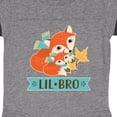 thumbnail image 3 of Inktastic Little Brother Woodland Fox Lil Bro Boys Baby Bodysuit, 3 of 4