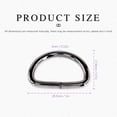 thumbnail image 2 of Swpeet 150 Piezas Anillos en D de Metal Negro Semi-Circular de 20 mm, 2 of 7