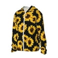 thumbnail image 2 of Kll Sunflower Print Men'S Women’s Upf 50+ Sun Protection Outdoor Hoodie Jacket Long Sleeve Fishing Hiking Performance Shirt- Xx-Large, 2 of 8