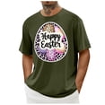 thumbnail image 1 of Weiqiqre Mens T Shirts Easter Day Shirts Bunny Rabbit Letter Printed T-Shirt Short Sleeve Graphic Tee Tops, 1 of 4