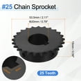 thumbnail image 2 of 2Pack #25 Chain Roller Sprocket 20mm Bore 1/4" Pitch 25 Tooth Keyway 6 x 2.8mm, 2 of 6