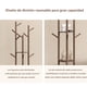 thumbnail image 3 of Perchero para Ropa,Percheros de Madera Independiente con 3 Estantes y 9 Ganchos,Armario de Árbol,Robusto y Fácil de Montar Perchero de Pie para Entrada,Pasillo,Dormitorio 40 * 40 * 165cm, 3 of 9