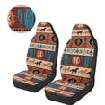 thumbnail image 3 of Uorisanigo Car Seat Cover Front Seats Only Full Set of 2, Ethnic Aztec Horse High Back Bucket Seat Cover Universal Fit Most Truck SUV Vans Auto Accessories Interior Cushion Protectors, 3 of 7