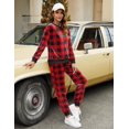 thumbnail image 4 of Ekouaer Womens Pajamas Sets Velvet Long Sleeve Jogger Pjs Soft Sleepwear 2 Piece Lounge Sets Casual Tracksuits, 4 of 6