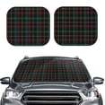 thumbnail image 2 of Haiem Buffalo Plaid Dark Green Car Windshield Sun Shade (2 Pieces) Foldable Windshield Sun Shade Car Accessories for Truck SUV Pickup-Small, 2 of 7