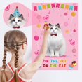 thumbnail image 4 of Juego de fiesta: Pin the Hat On The Cat Cat, fiesta de cumpleaños para niños, 4 of 8