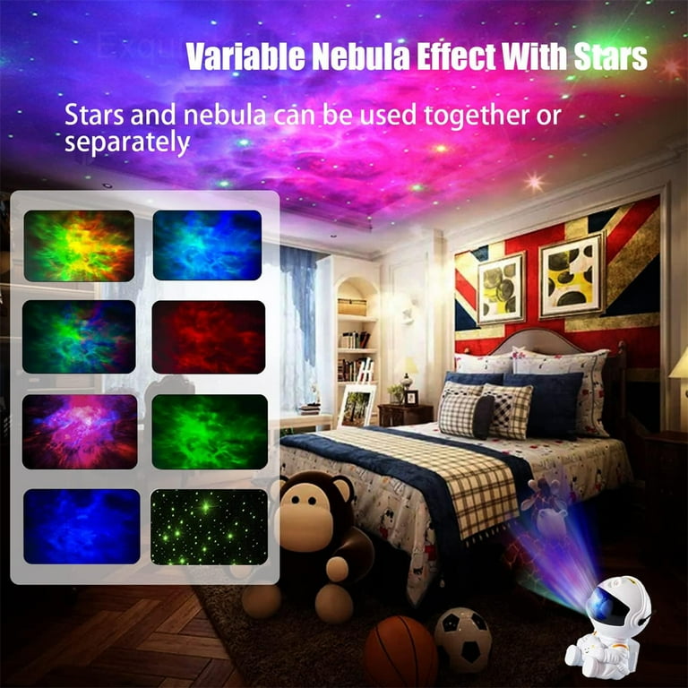 Star Projector Galaxy Night Light - Astronaut Starry Nebula Ceiling LED  Lamp with Timer and Remote, Gift for Kids Adults for Bedroom 