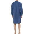 thumbnail image 3 of INSPIRE CHIC Men's Sleepshirt Banded Henley Collar  Shirt Pajamas Nightgown S Navy, 3 of 5