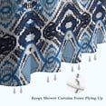 thumbnail image 6 of Blue Geometric Pattern Shower Curtain 72"x84" ,Bathroom Decorative Shower Curtains Set with 12 Hooks,Modern Waterproof Washable Shower Curtain, 6 of 6