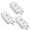 White, variant on HITRENDS Replacement Plug for Electric Cord, 2 Prong, Non-Grounding, 125V/10A, White, 3-Pack