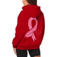 thumbnail image 5 of ZSQDM Women's Hoodies Sweatshirts Christian Hoodies for Women Breast Cancer Awareness Hoodies for Women Ribbon Graphic Full Zip Up Sweatshirt Oversized Fleece Jackets Clothes Polyester (Xl), 5 of 7