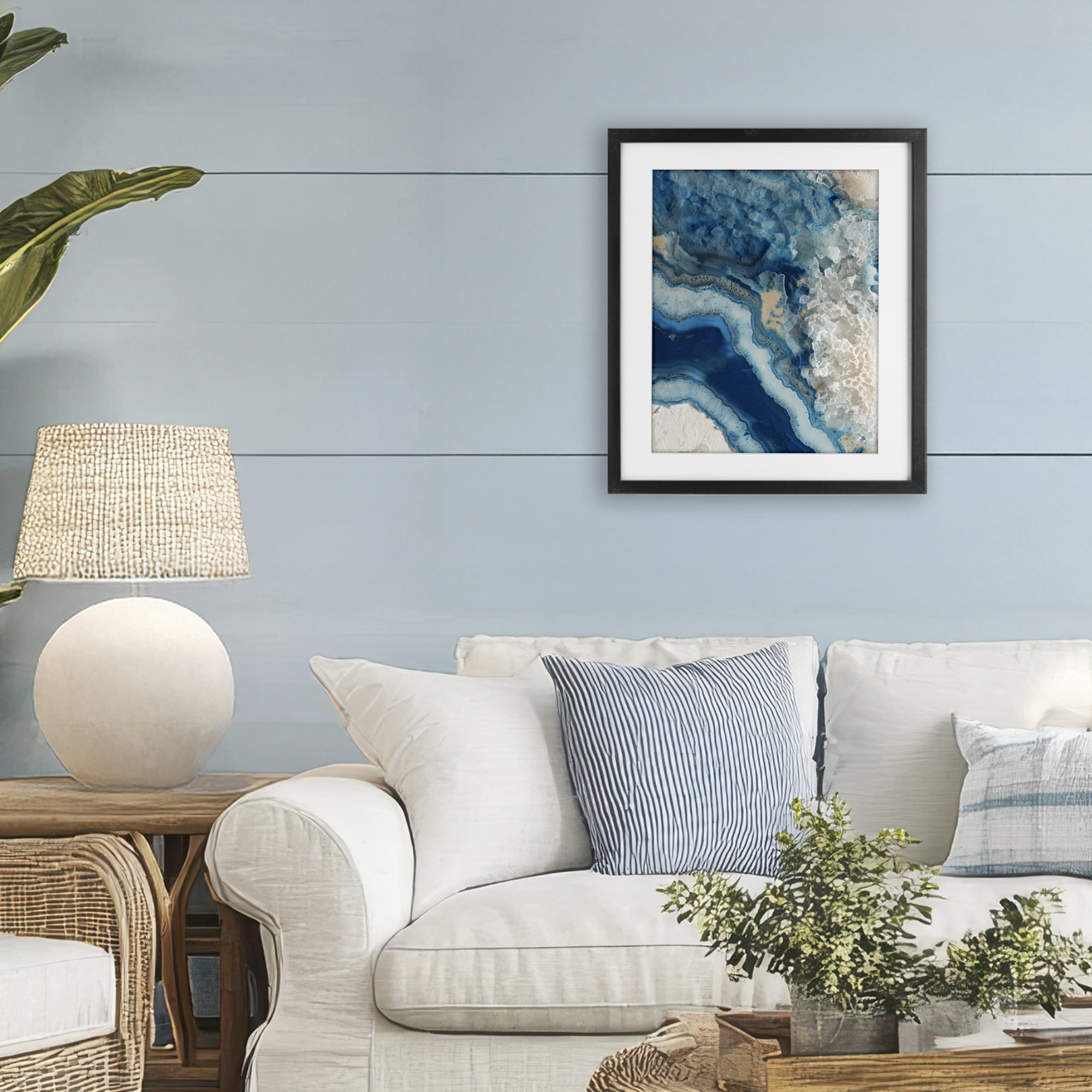 Stupell Industries Ocean's Minerals Flow Black Framed Print Under Glass, design by Svetlana Aleynikova