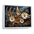 thumbnail image 2 of Designart "Ferns Copper gracefulness II" Floral Floater Framed Canvas Wall Art, 2 of 7