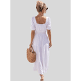 thumbnail image 3 of Vestido Largo para Mujer Vestido Midi Casual con Manga Corta Abullonada, 3 of 5