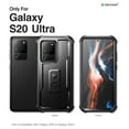 thumbnail image 4 of Dexnor Full Body Case for Samsung Galaxy S20 Ultra/6.9 inches, [Built in Screen Protector and Kickstand] Heavy Duty Military Grade Protection Shockproof Protective Cover for Galaxy S20 Ultra,Black, 4 of 5