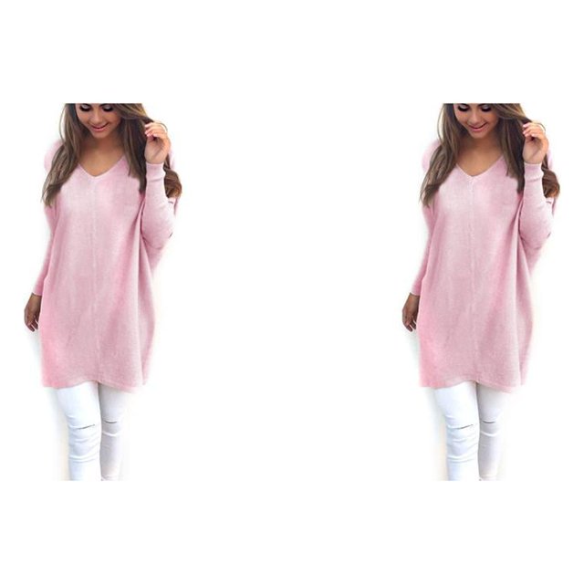 Minnieouse Suéter con cuello en V Poliéster Agradable a la piel Transpirable Jerséis de manga larga Tops de invierno ligeros portátiles para Type6 NO6