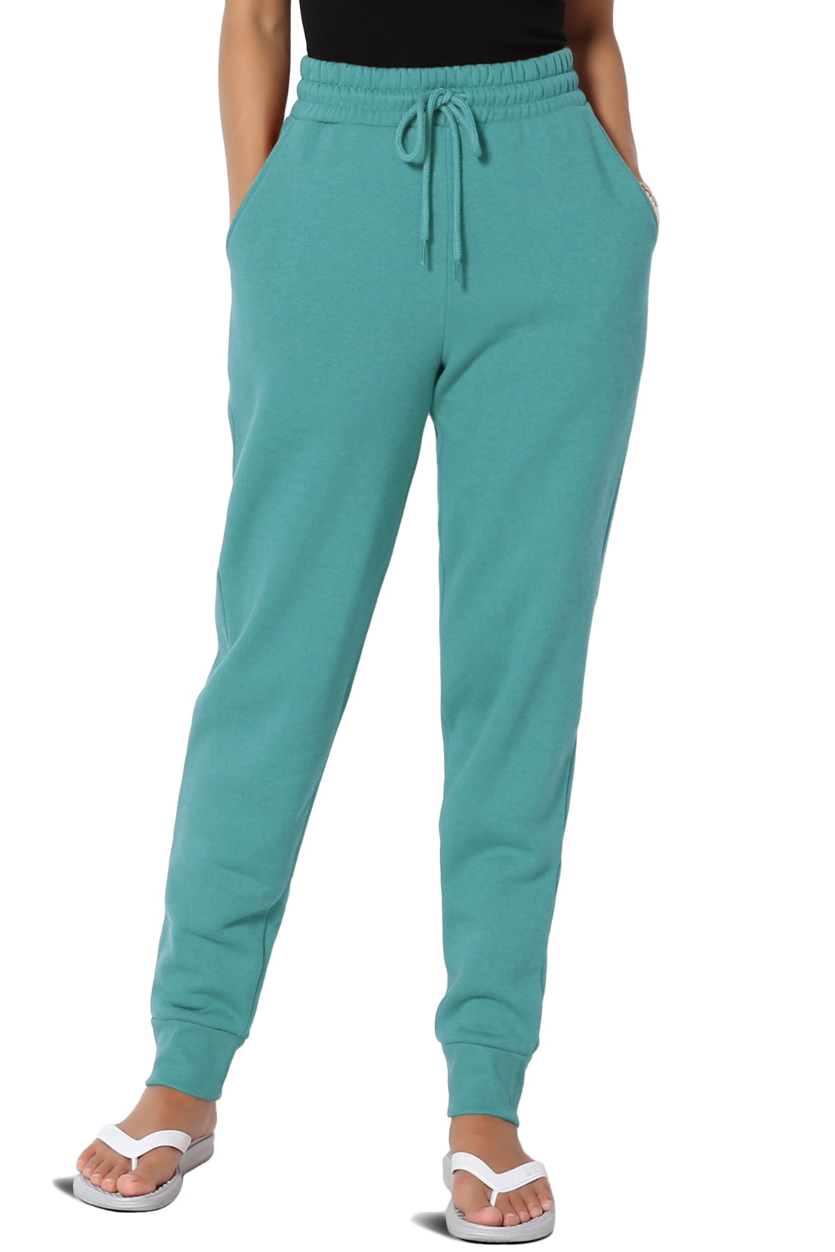 TheMogan Women's S3X Active Lounge Drawstring Elastic High Waist