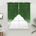 thumbnail image 2 of Swag Valance Curtains for Windows, Ombre Waves Light Filtering Kitchen Curtains with Rod Pocket, Abstract Art Gradient Sage Green Modern Window Treatment Valances for Living Room, 36x36 - 2 PCS, 2 of 9