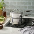 thumbnail image 2 of Henckels Aragon 2.5-qt Stainless Steel Saucepan with lid & steamer insert, 2 of 4