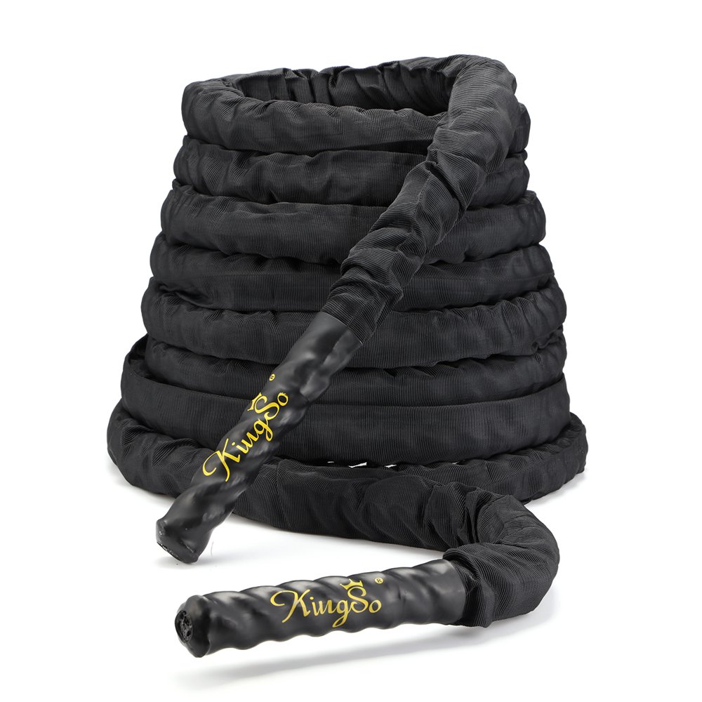 KingSo Battle Rope 1.5 Inch Heavy Exercise Training Rope 30ft Length