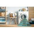 thumbnail image 2 of Ahgly Company Machine Washable Indoor Square Transitional Dull-Sea Green Area Rugs, 8' Square, 2 of 7
