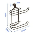 thumbnail image 4 of Over Tank Mounted Bathroom Toilet Paper Holder,Space Saving Roll Storage for Bathroom, 4 of 9
