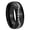 Black High Polish, variant on Baseball Dome Brush Black Polish Edge Tungsten Men Ring 10MM
