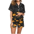 thumbnail image 2 of Ensembles de Pyjama pour Femmes, Shorts pour Femmes, Blouse Décontractée à Col Rabattu Manches Courtes Mode Short Ensemble de Pyjama, 2 of 4