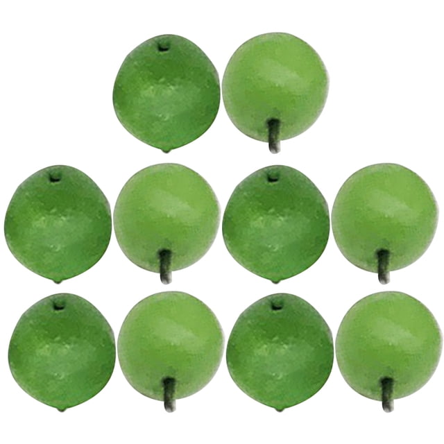 KAKOWELY 10 adorables manzanas verdes en miniatura, juguetes para niños, modelos decorativos de manzanas verdes.