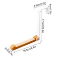thumbnail image 2 of Foldable Over-the-Door Hanger Hook with Solid Wood & Metal Design | Wall-Mounted Hat Bag Coat Storage Organizer | Space-Saving Foldable Design for Kids & Students, 2 of 2