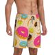 thumbnail image 2 of Balery Donuts Pantalones cortos de pijama de punto de algodón para hombre con cinturilla y bolsillos-X-Large, 2 of 6