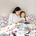 thumbnail image 4 of Feelyou Halloween Ghost Twin Bedding Sets 7-Piece for Kids, Kawaii Black Cat Bedding Comforter Set, Gothic Pumpkin Bat Reversible Sheet Sets, Ultra Soft Home Decor, 4 of 7