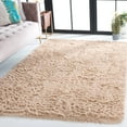 thumbnail image 2 of SAFAVIEH Rainbow Rosalin Solid Shag Area Rug, Beige, 6' x 9', 2 of 7