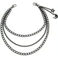 thumbnail image 6 of Pants Chain for Women Men Silver Pearl Cross Link Wallet Chain Layered Jeans Body Jewelry Biker Hip Hop Punk Jewelry, 6 of 6