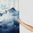 thumbnail image 3 of Creowell Mountain Snow Clouds Modern Waterproof Shower Curtain for Country Cottage & Farmhouse Bathroom Decor 100% Polyester Fiber Chic Design with Hooks 60x72, 3 of 7