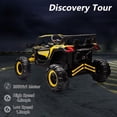 thumbnail image 6 of Lumiparty 2 Seater Ride on UTV Car, 24V Electric Vehicle, Electric Off-Road UTV Car w/Remote Control, 2 * 200W Motor, Spring Suspension, Music, Yellow, 6 of 7
