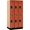 Cherry, variant on 12" Wide Double Tier Designer Wood Locker - 3 Wide - 6 Feet High - 21 Inches Deep - Cherry