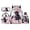 Pink Cherry Blossom Black Horse, variant on Garronmavis Full Pink Cherry Blossom Floral Running Horse Backpack Set, 17 Inch Romantic Floral Elementary Daypack with Insulated Lunch Pack, Pen Pouch and Accessory Water Bottle Sleeve