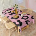thumbnail image 2 of Pink and Black Of Leopard Print Rectangle Tablecloth 60"x102",Waterproof Polyester Rectangle Table Cloth, Wipeable Spillproof Polyester Tablecloth for Dining, Camping, Indoor and Outdoor, 2 of 6